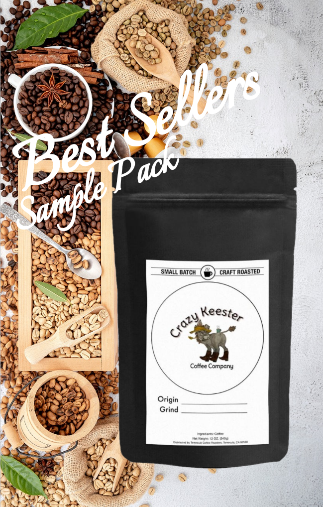 Best Sellers Sample Pack: 6Bean, Cowboy, Breakfast, Peru, Mexico, Bali